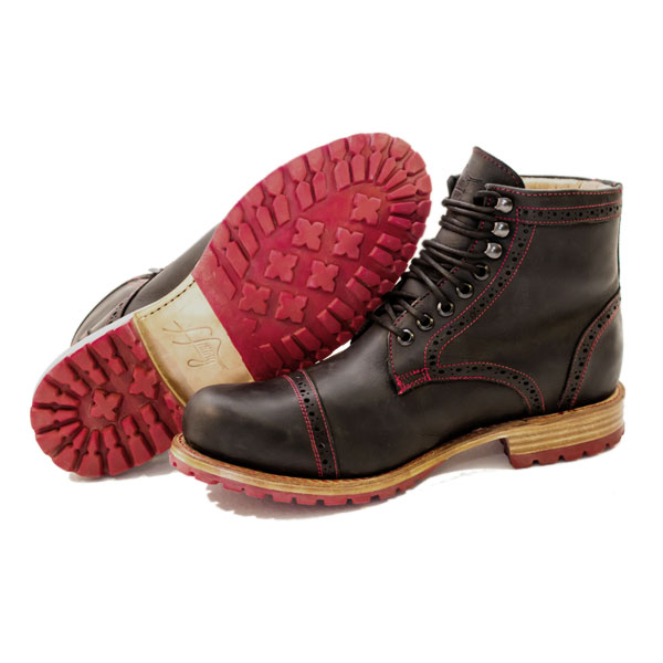 Red Mine l Men's Handcrafted Urban Leather Boots by Hilling Boots